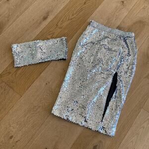 Van De Vort - Zaza Sequin Set in Silver